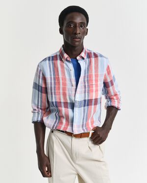 REG LINEN MADRAS SHIRT