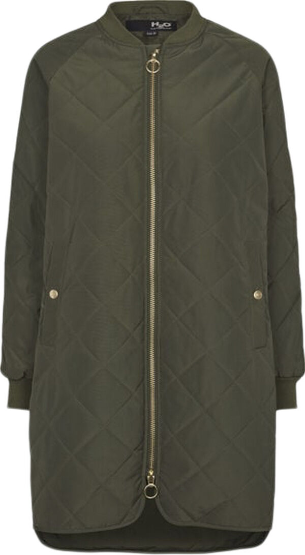 Rubina Quilted Lang Overgangsjakke