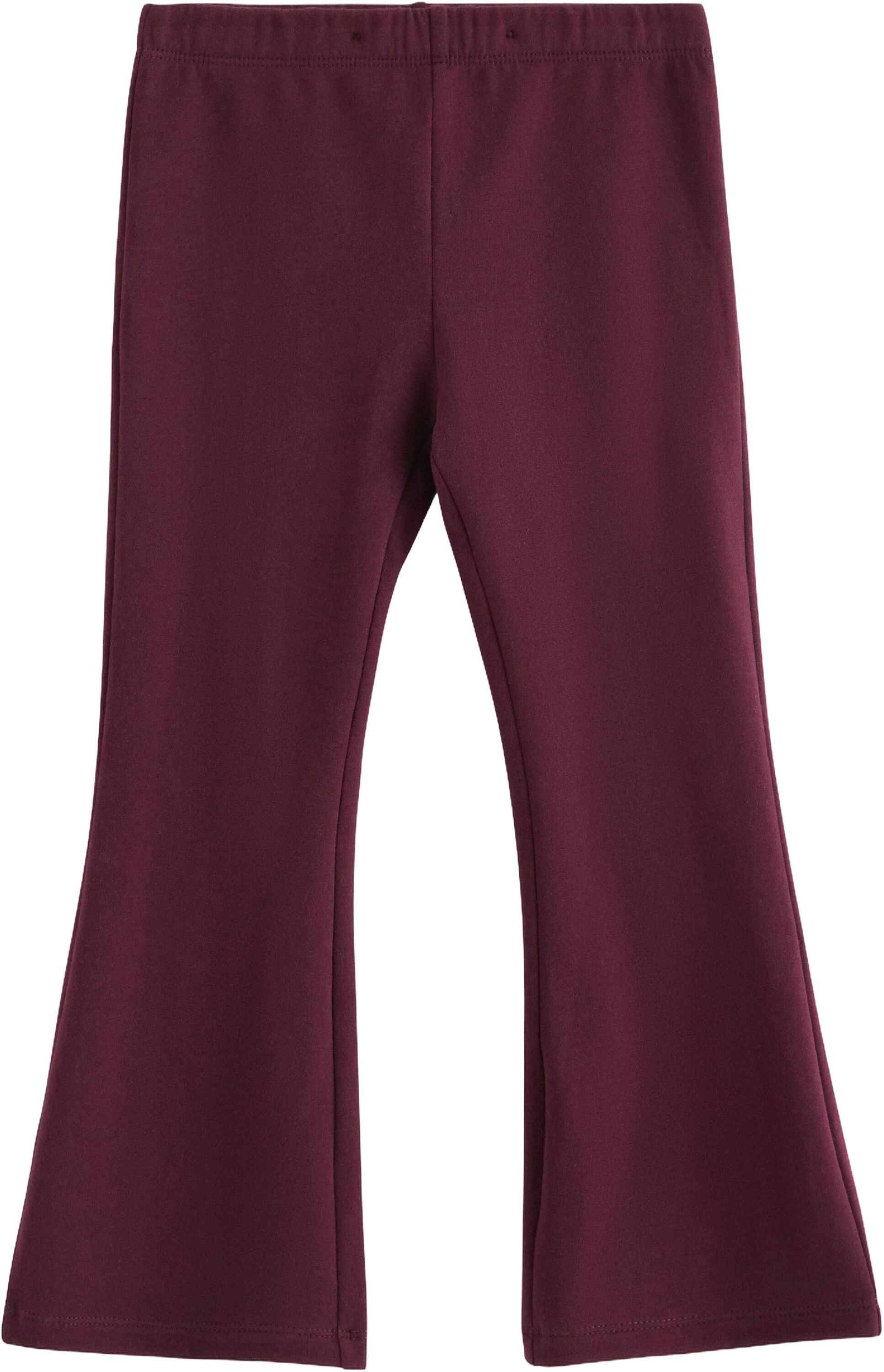 Flared leggings in soft cotton jers
