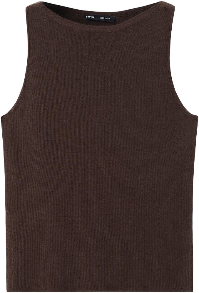 Fine knit boat neck top