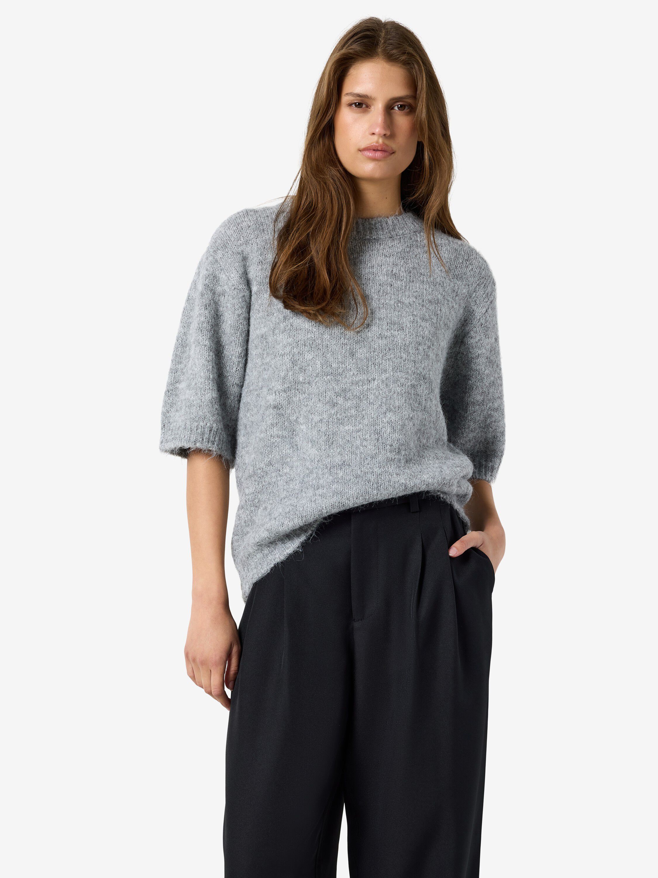 Strikket Nmsutton S/S O-hals Noos