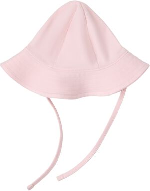 Solhatt i trikot med bindeb&aring;nd.
