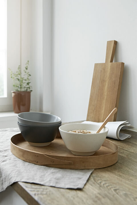 Knabstrup Colorit, skål, grå, Ø14 cm