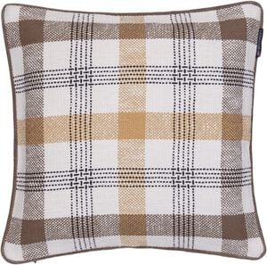 Checked Recycled Cotton Pillow Cover