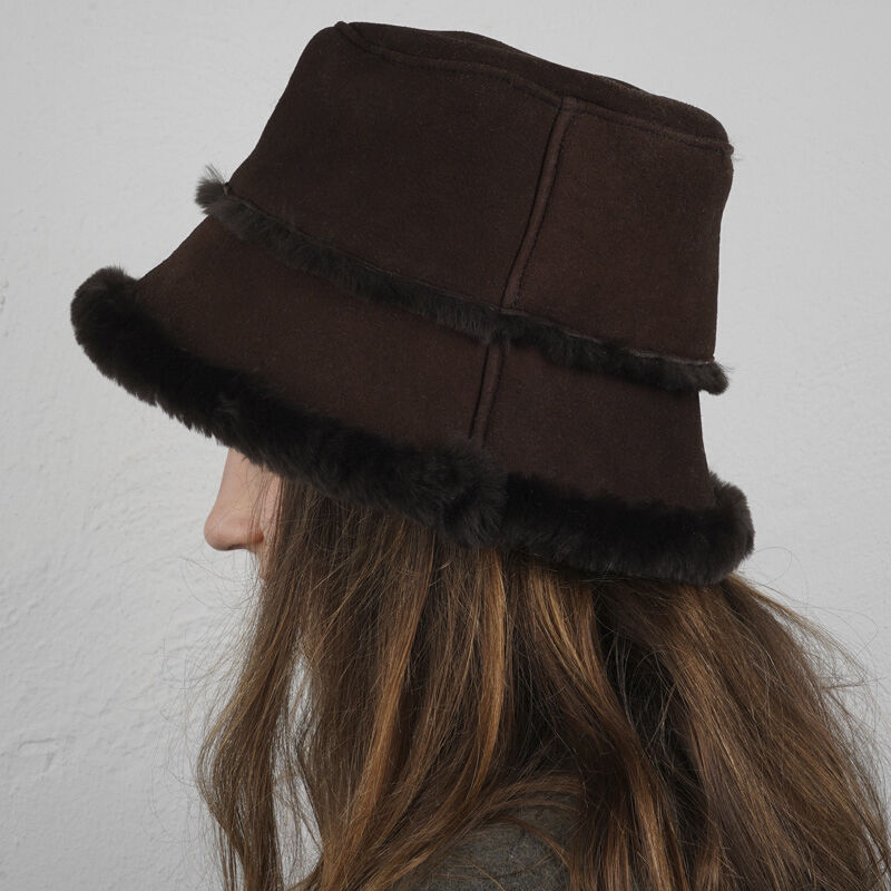SEMERU - DOUBLE FACE SHEARLING BUCKET HAT