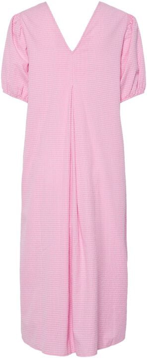 PCALMA 2/4 V-NECK MIDI DRESS WVN D2