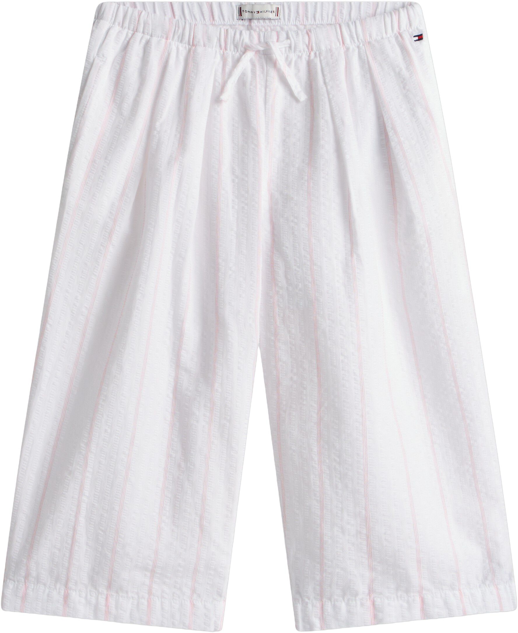 Seersucker Drawstring Culottes