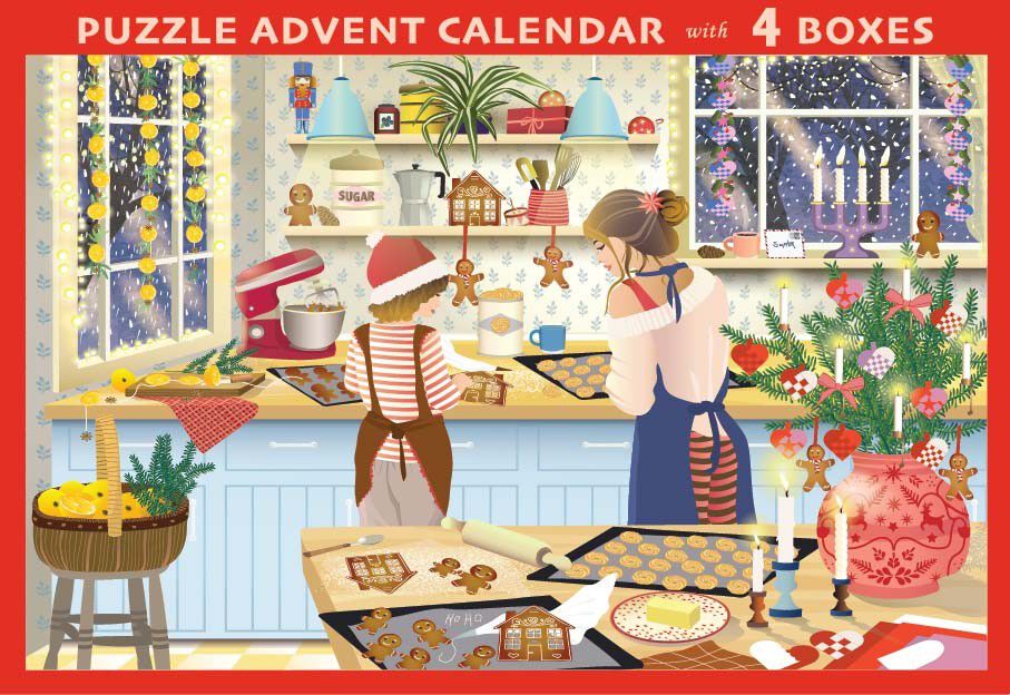 SWEET CHRISTMAS - puslespilsadventskalender med 1000 brikker