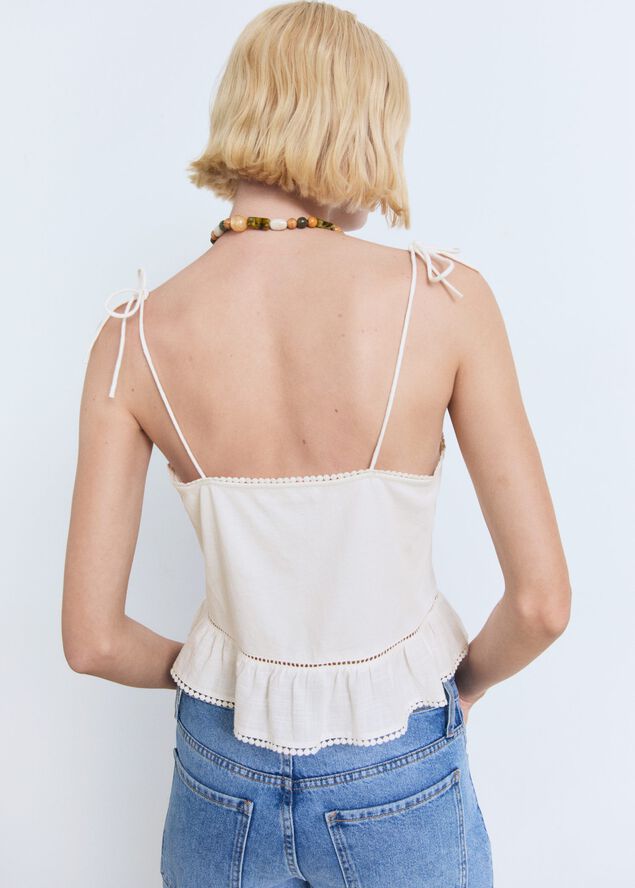 Lace embroidered top