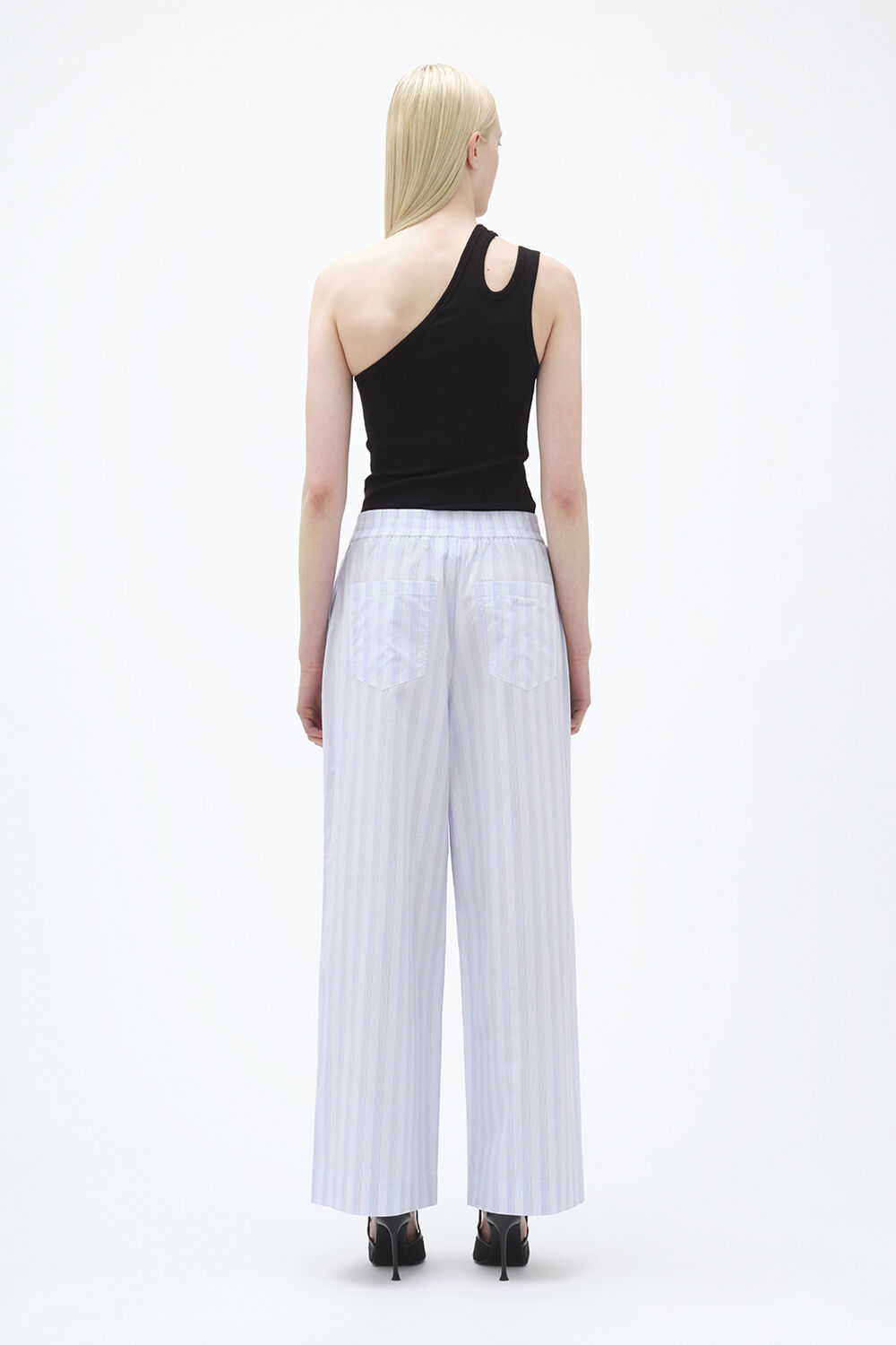 STRIPED WIDE PANTS
