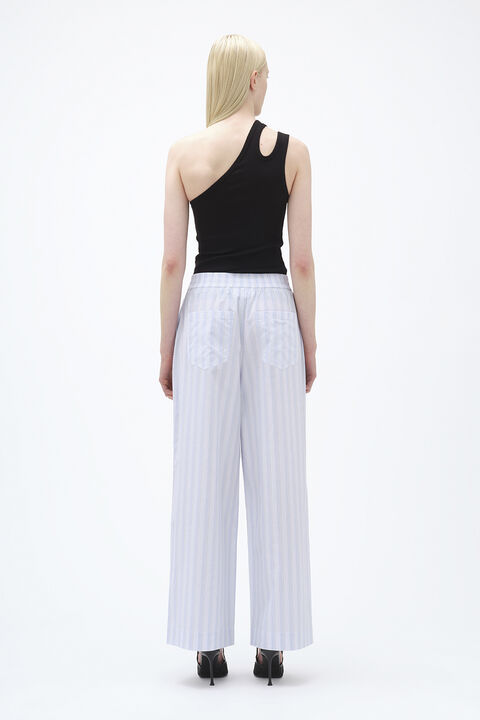 STRIPED WIDE PANTS