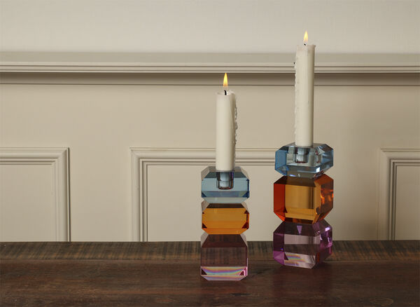 Krystal stage, violet/rav/kobolt, 15x6x6 cm