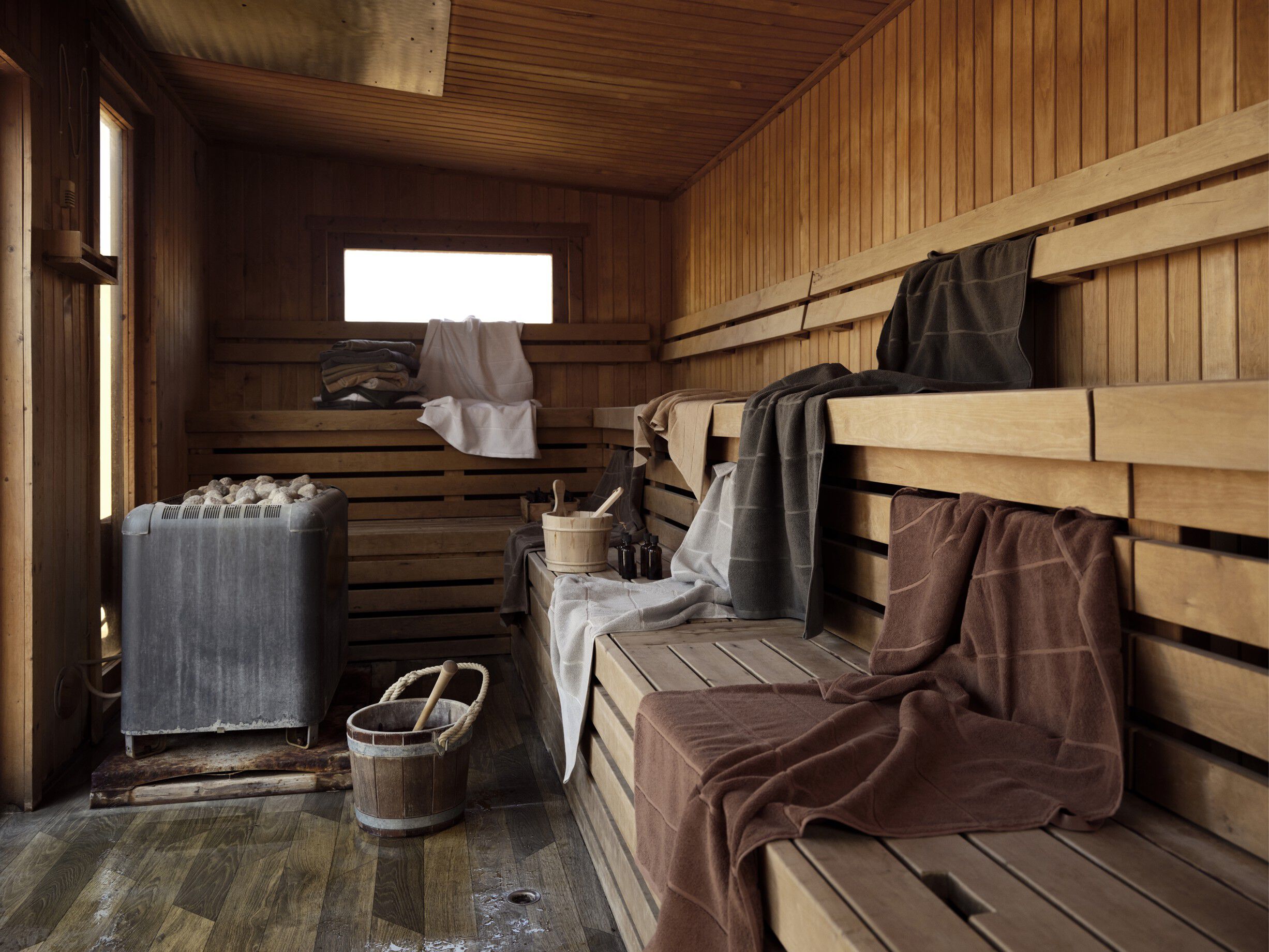 H&aring;ndkl&aelig;de Sauna