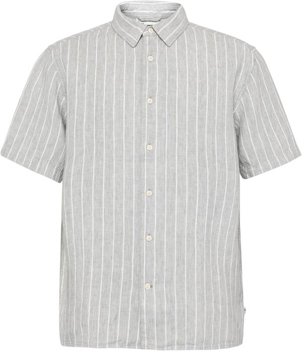 Relaxed Linen Stripe Short Sleeve Shirt
