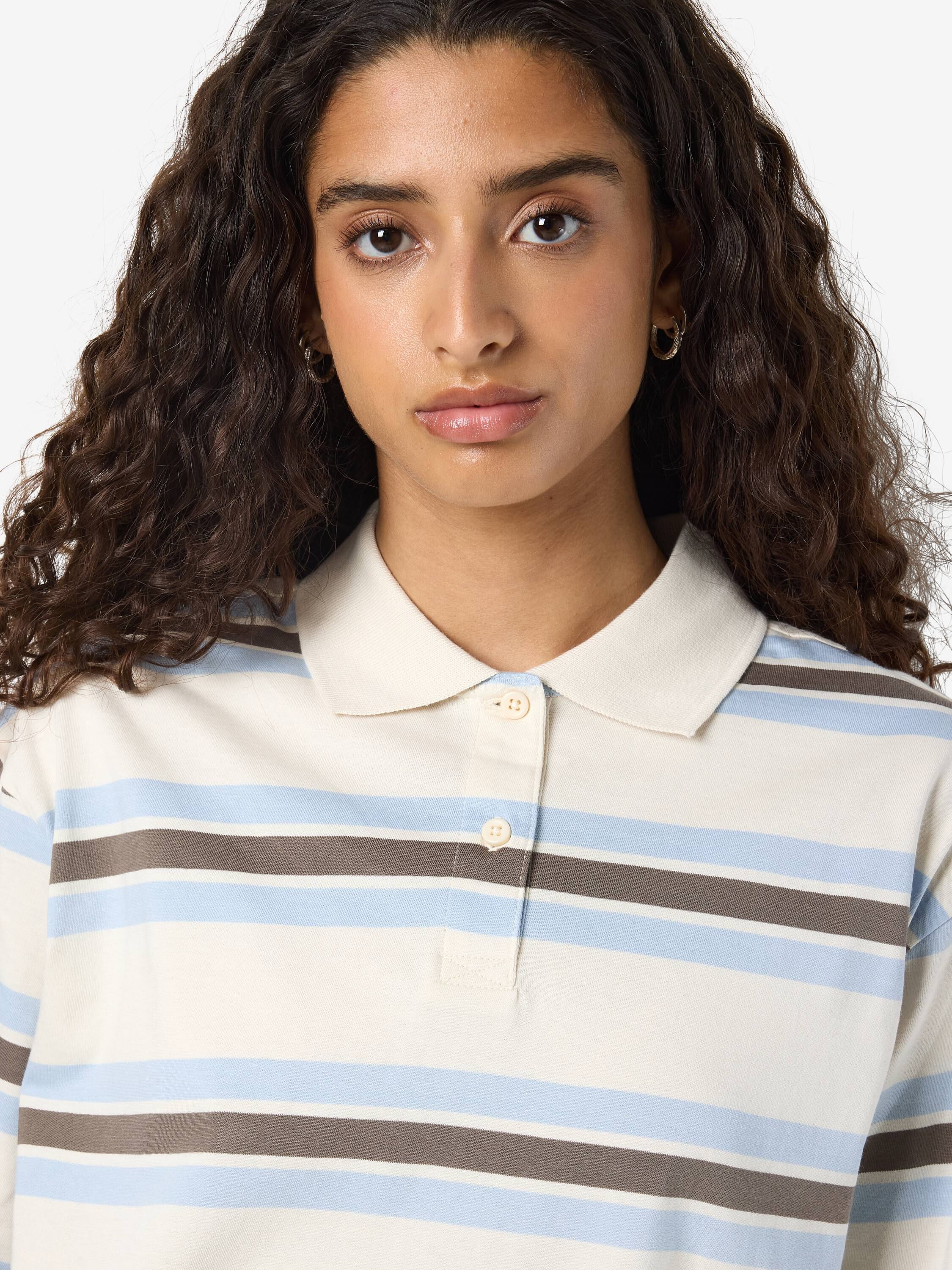 NMAURA L/S STRIPED POLO SHIRT JRS