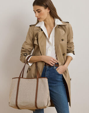 Canvas & Leather Large Emerie Tote