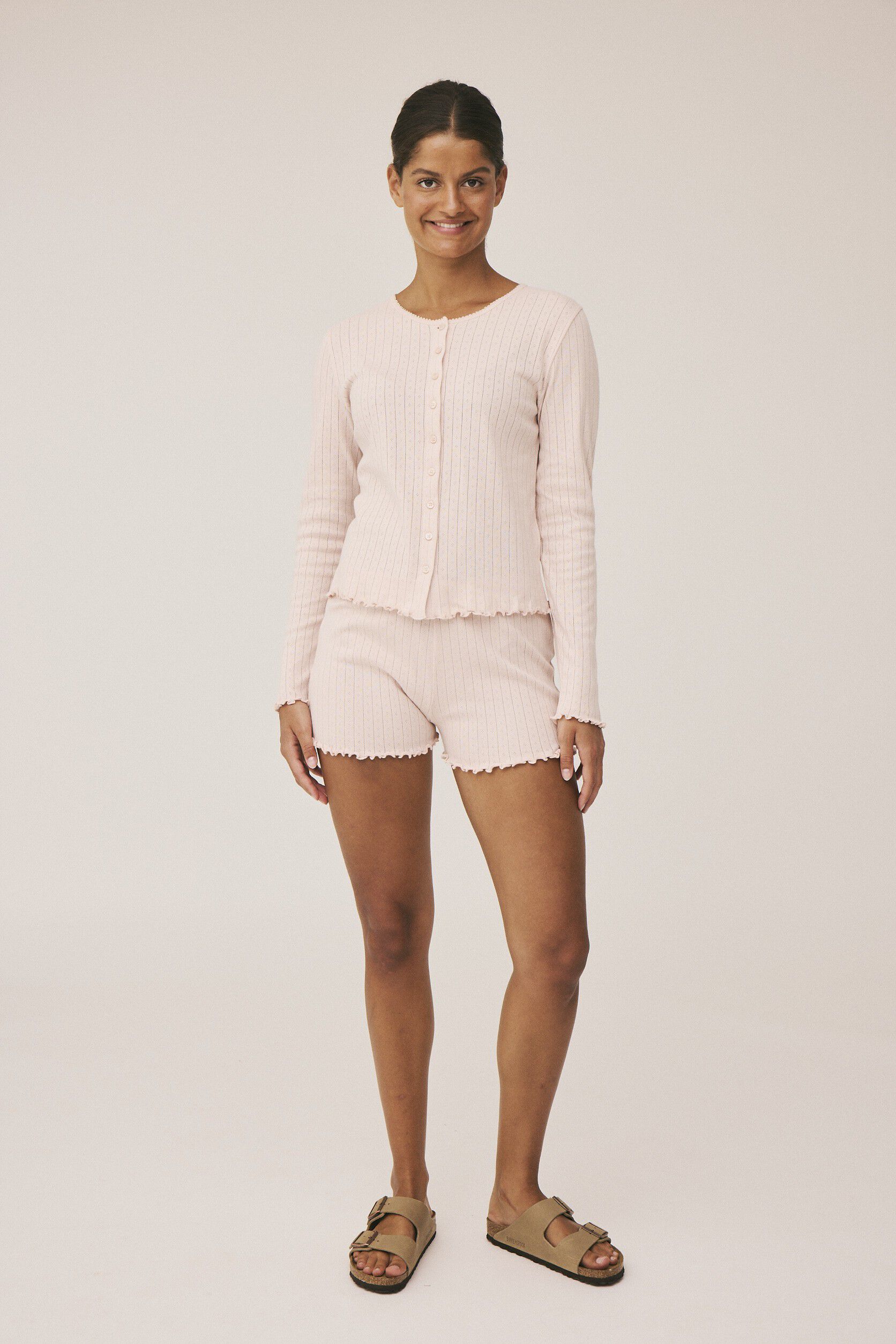 Eloise 10 Cardigan Pointelle - 100% &Oslash;kologisk Bomuld GOTS