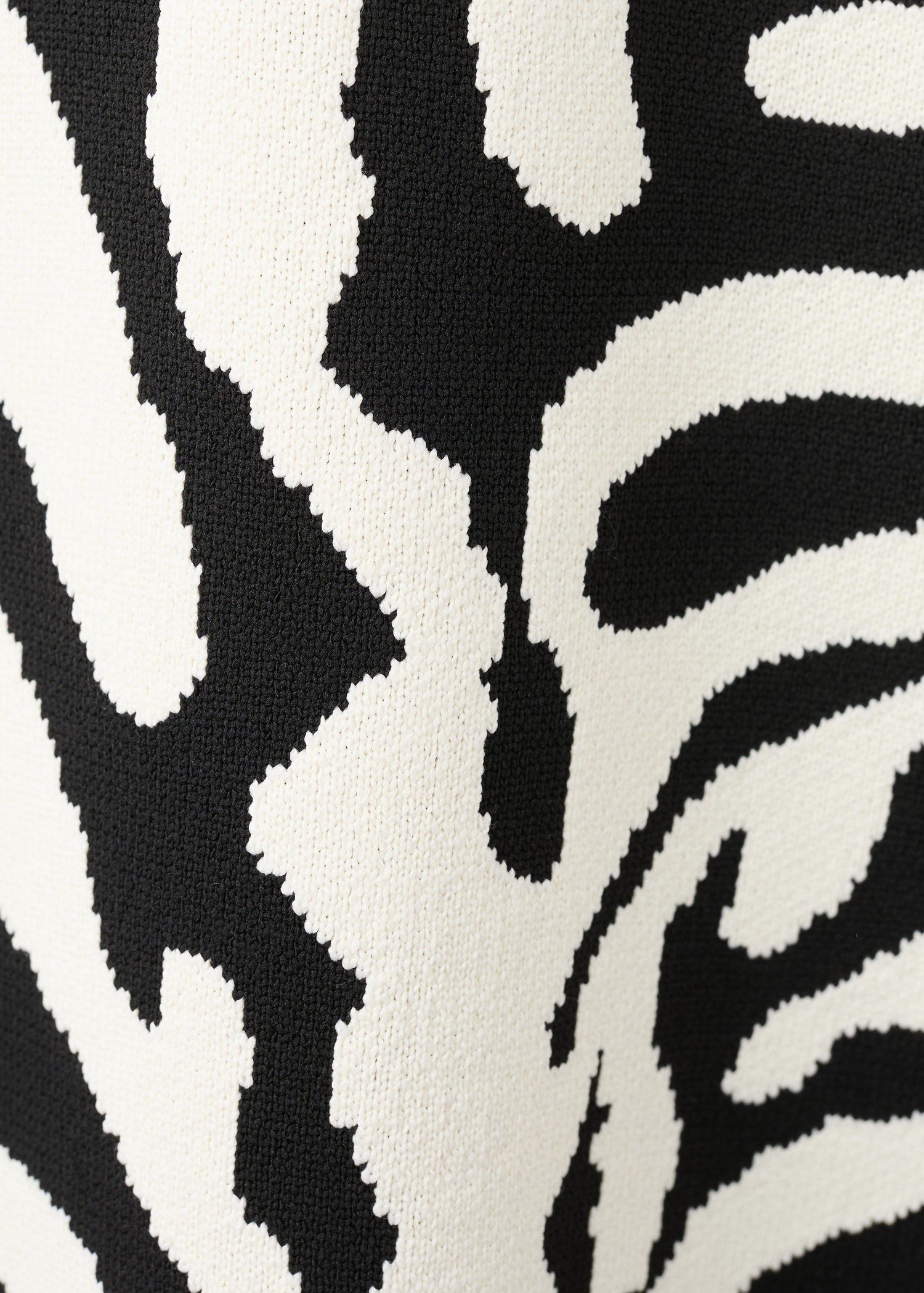 Zebra print knit sweater