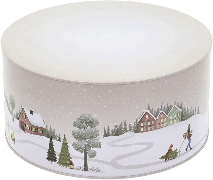 Kagedåsesæt Vinter 22x12/20x10 cm Arctic Ice/Woodrose Metal