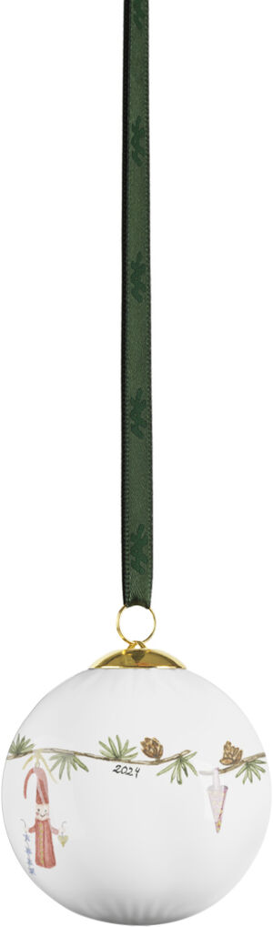 Hammershøi Christmas Kugle 2024 Ø6 cm hvid m. deko