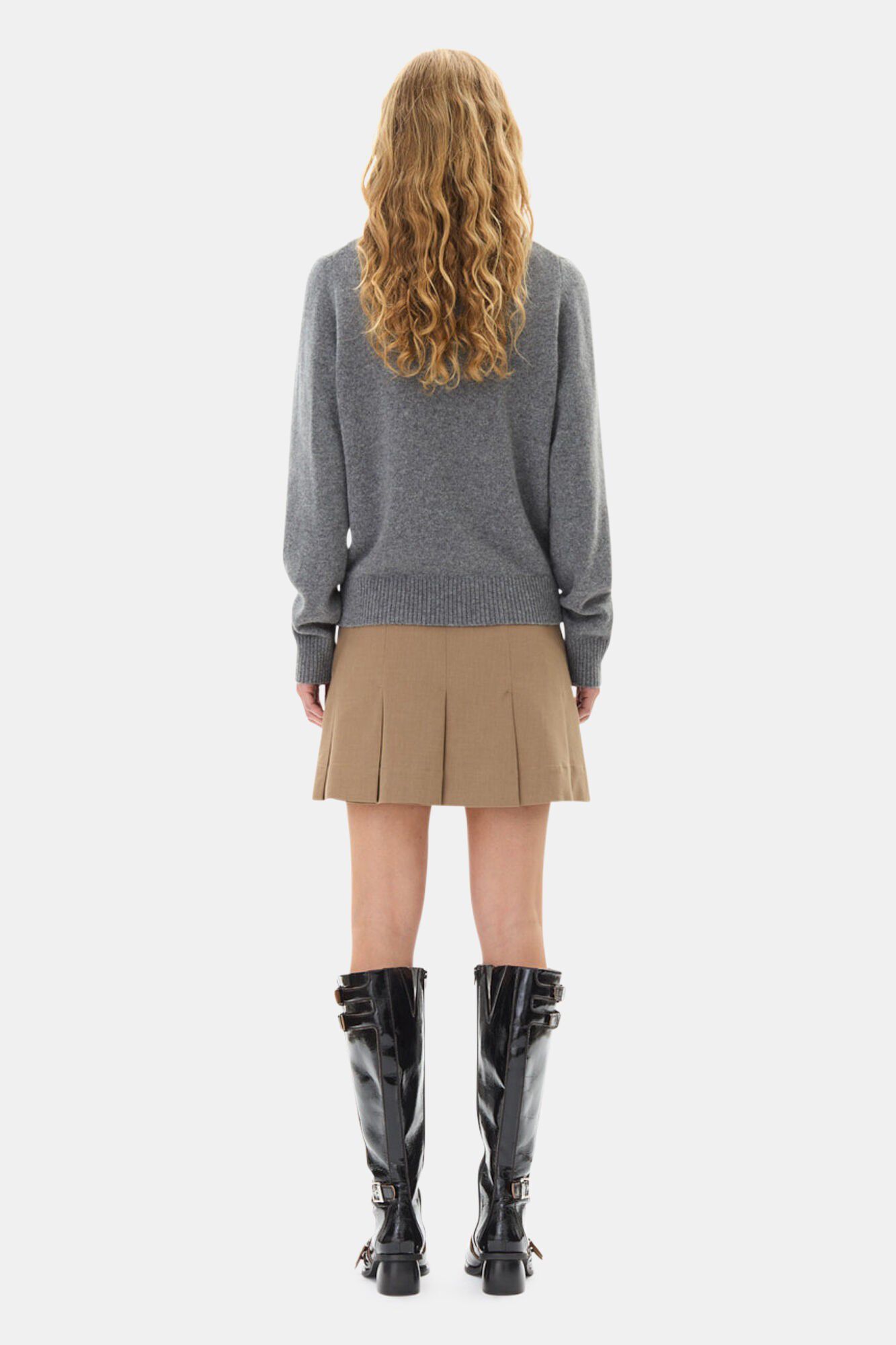 Graphic Wool Mix Bunny Crewneck