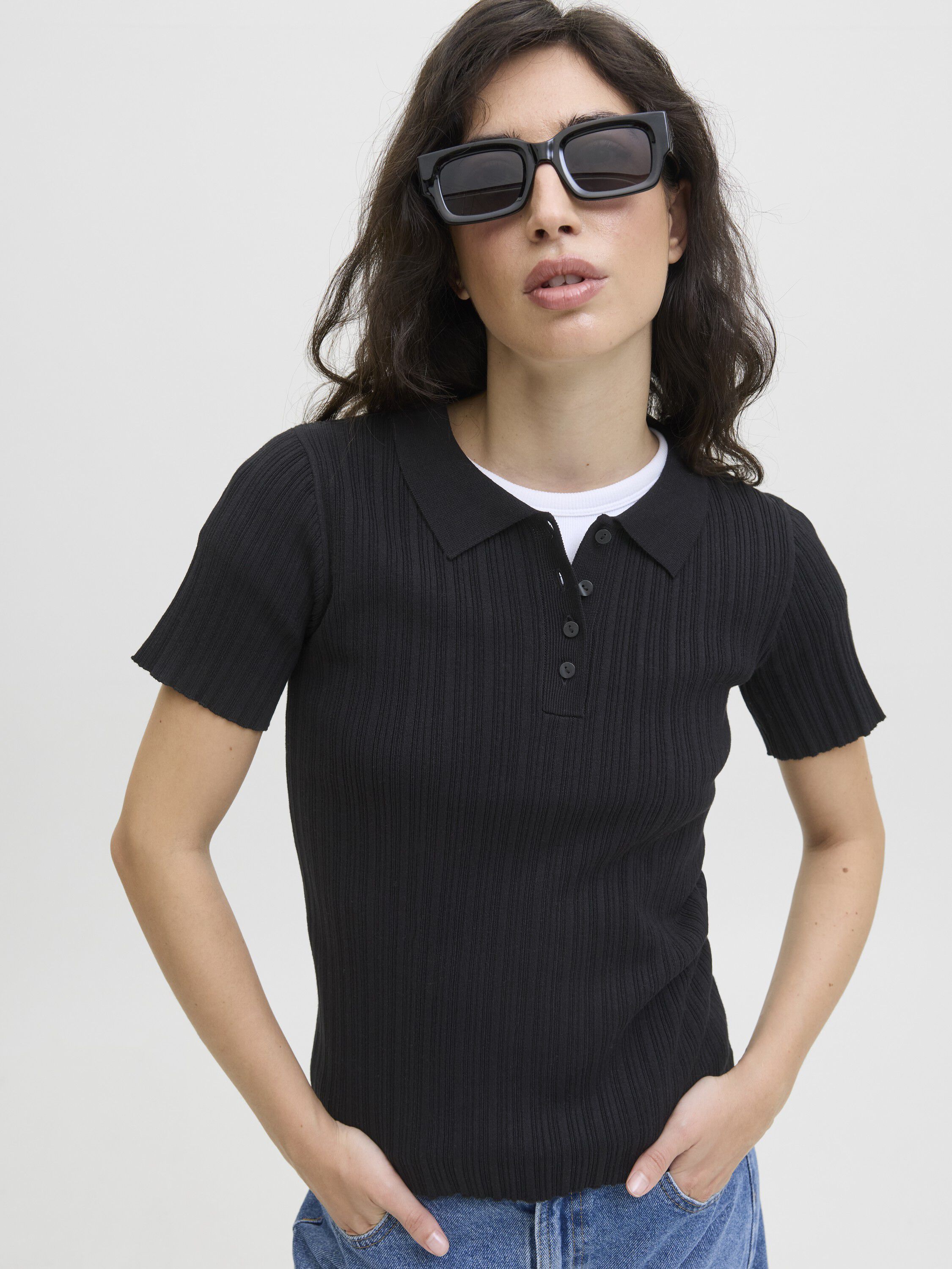 JXHADLEY TIGHT SS POLO KNIT NOOS