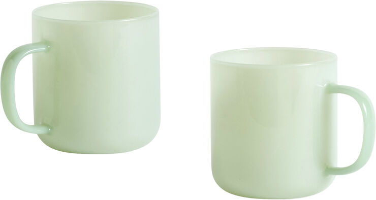 Borosilicate Mug-Set of 2-Jade ligh