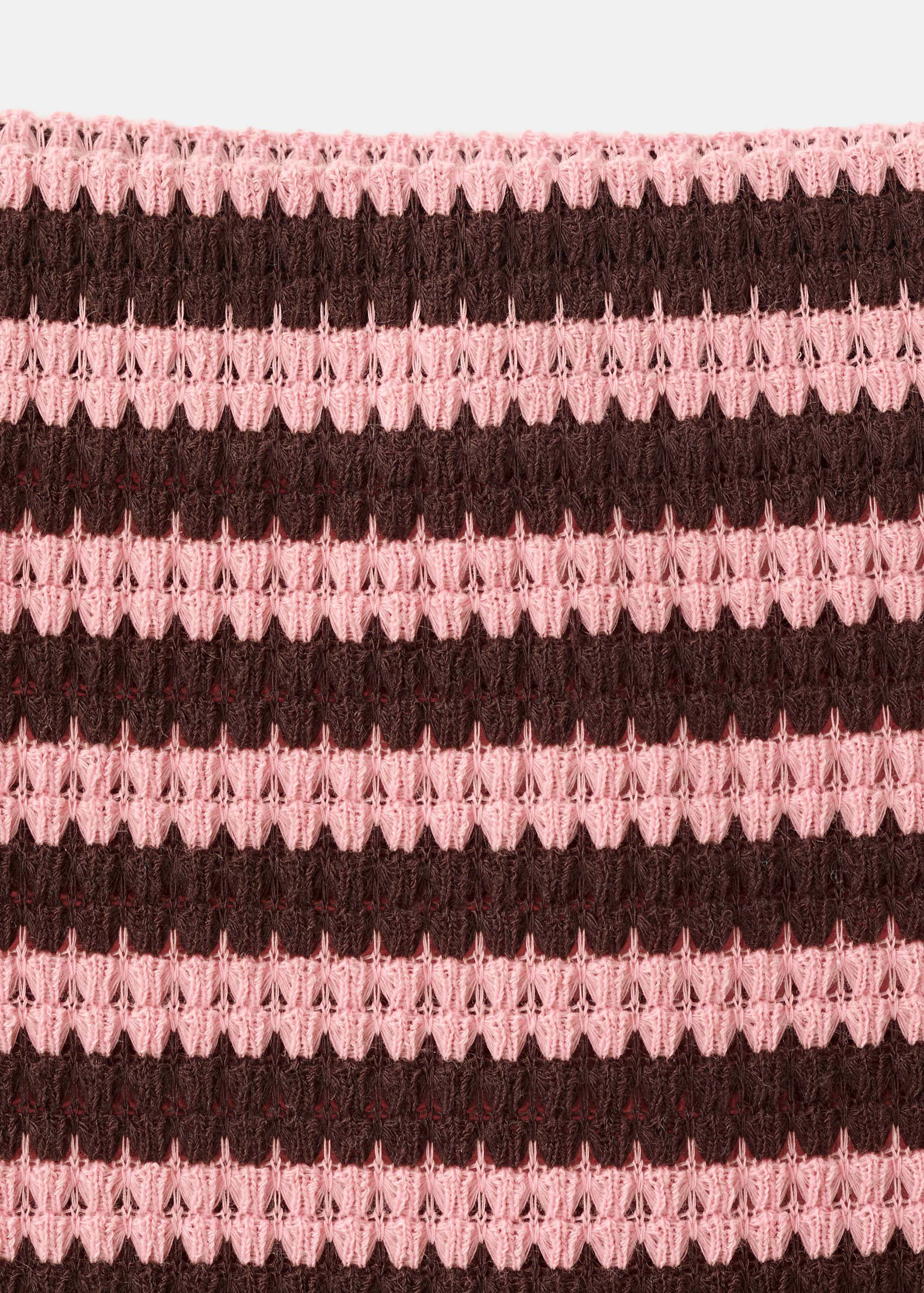 Striped knitted skirt