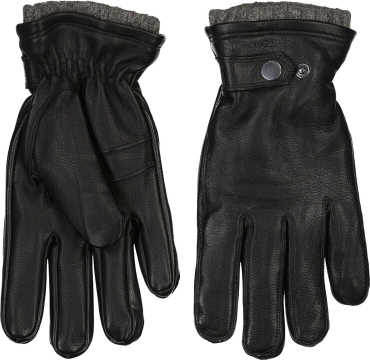 Soft leather gloves w. primaloft padding