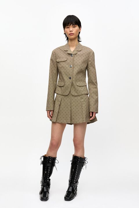 Flock Check Suiting Mini Skirt