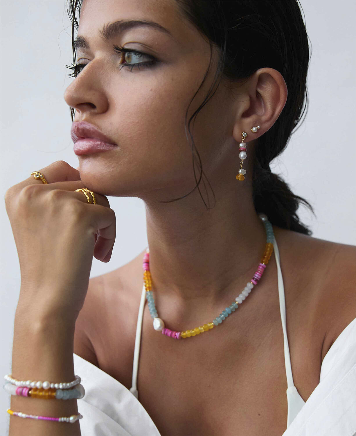 Pink rainbow armb&aring;nd