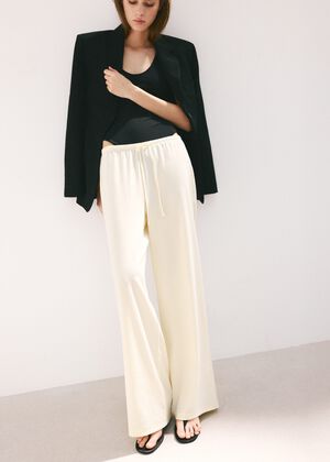 Straight mid-rise trousers