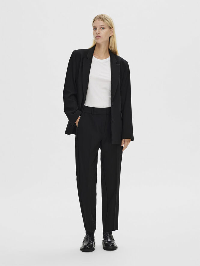 SLFRITA-RIA MW CROPPED PANT BLACK N