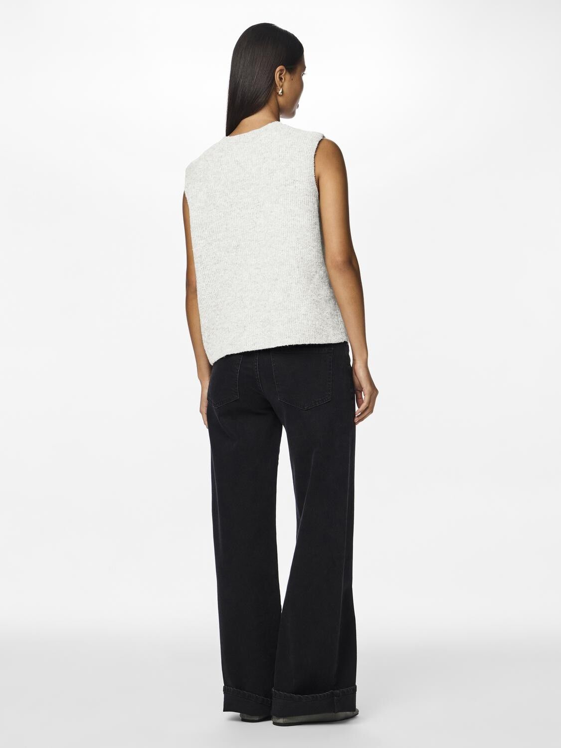 PCSILLY SL REV TIE VEST KNIT NOOS B