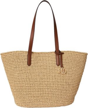 Crocheted Straw Large Lainey Tote Bag
