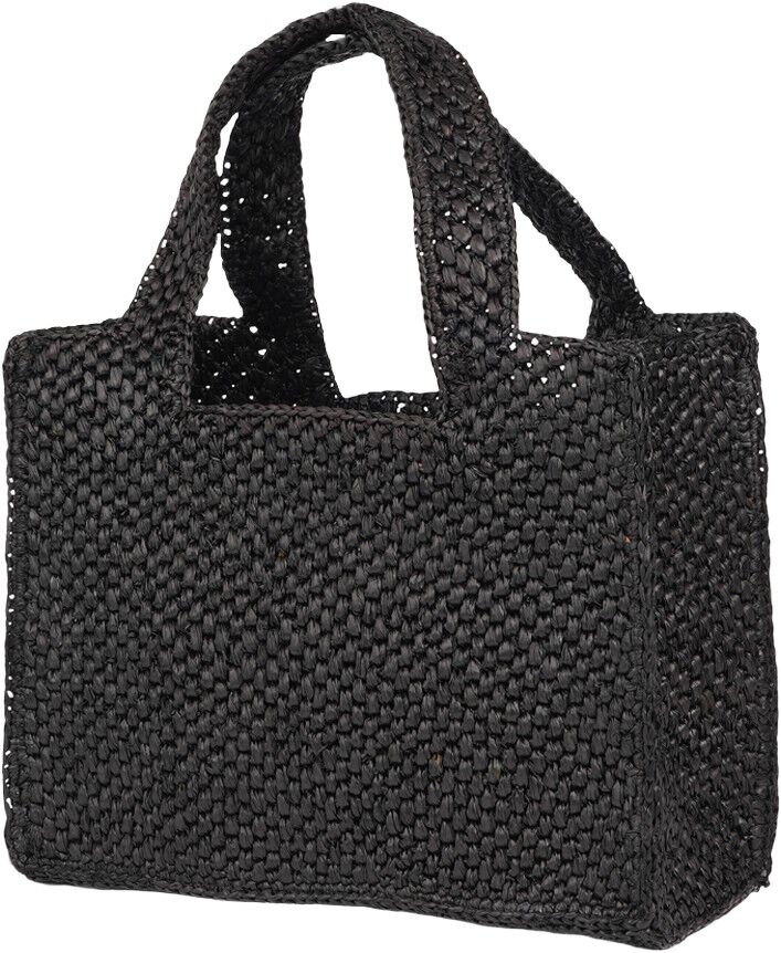 RIVABELLA - MEDIUM - WOVEN HANDBAG WITH LEATHER HANDLE