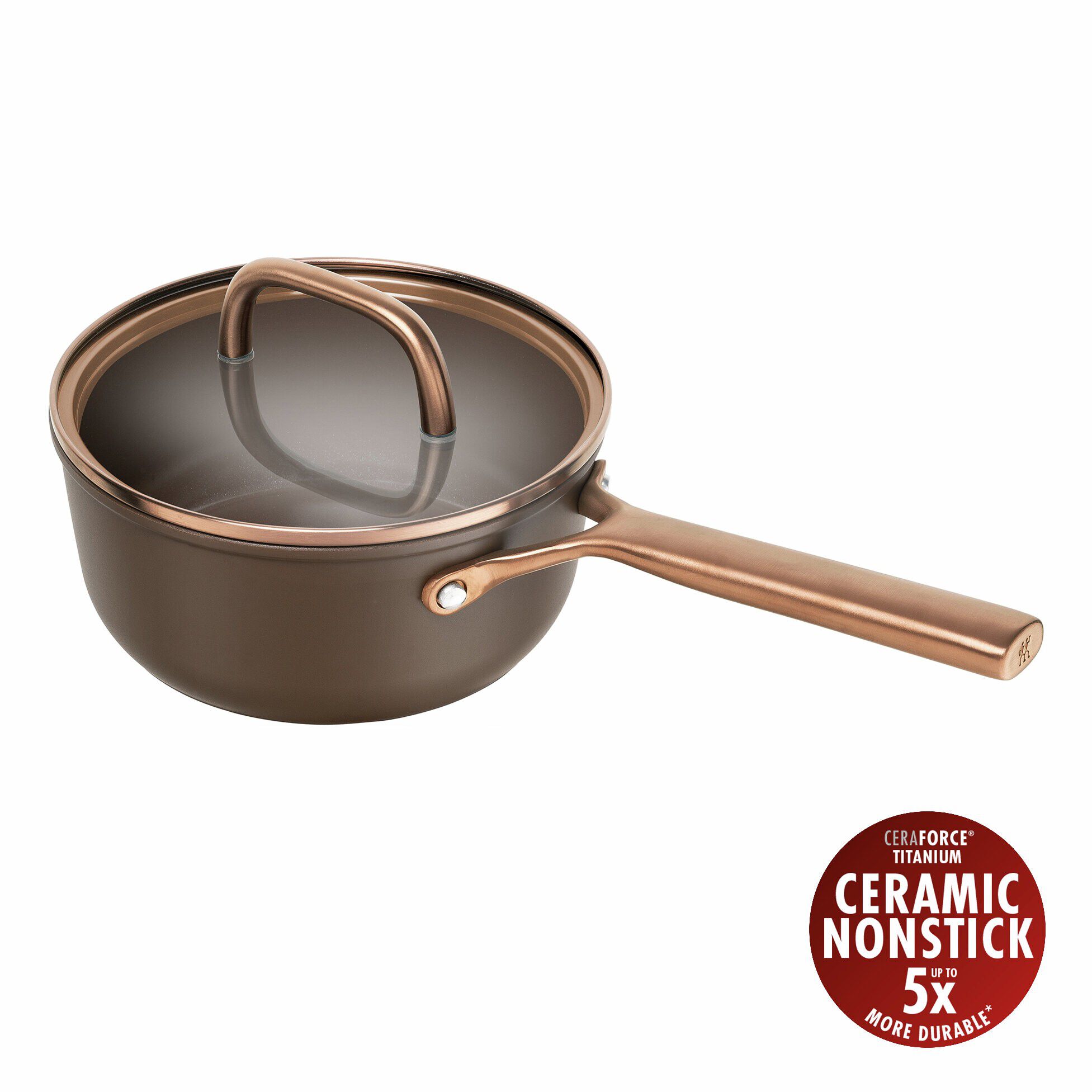 Milano, Kasserolle Med glasl&aring;g 18 cm, Brun