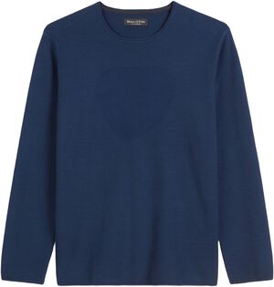 Crewneck, cotton slub, piqué struct