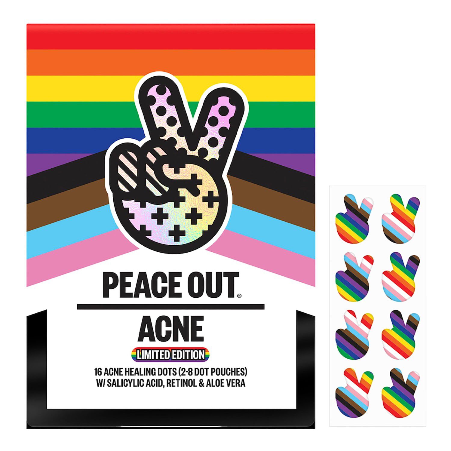 Pride Limited Edition-plastre til at pleje akne ved hj&aelig;lp af salicylsy