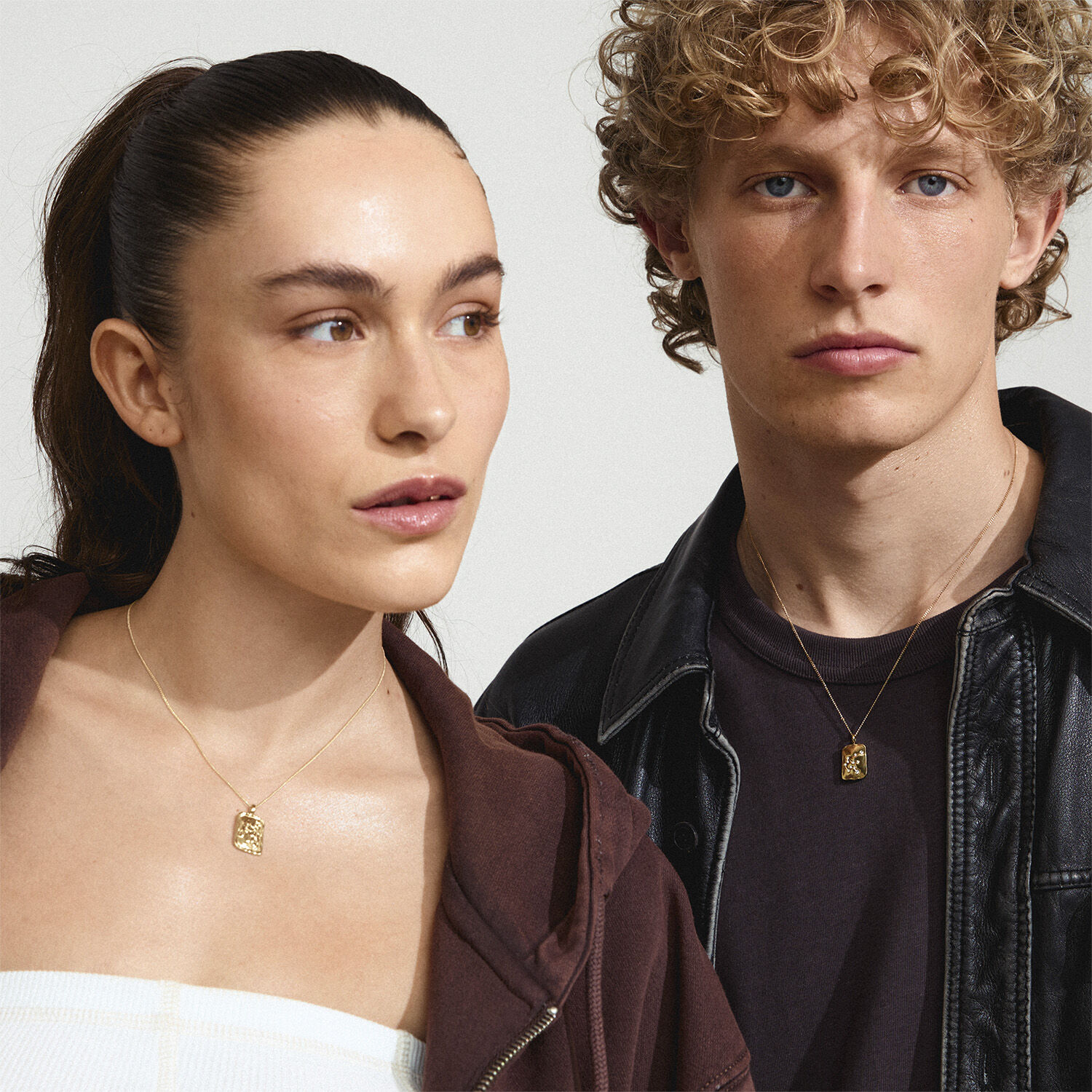 AQUARIUS recycled Zodiac Sign necklace, gold-plated