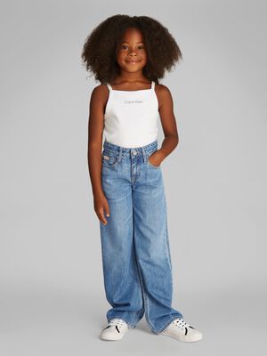 WIDE LEG RELAXED LW SOFT BLUE