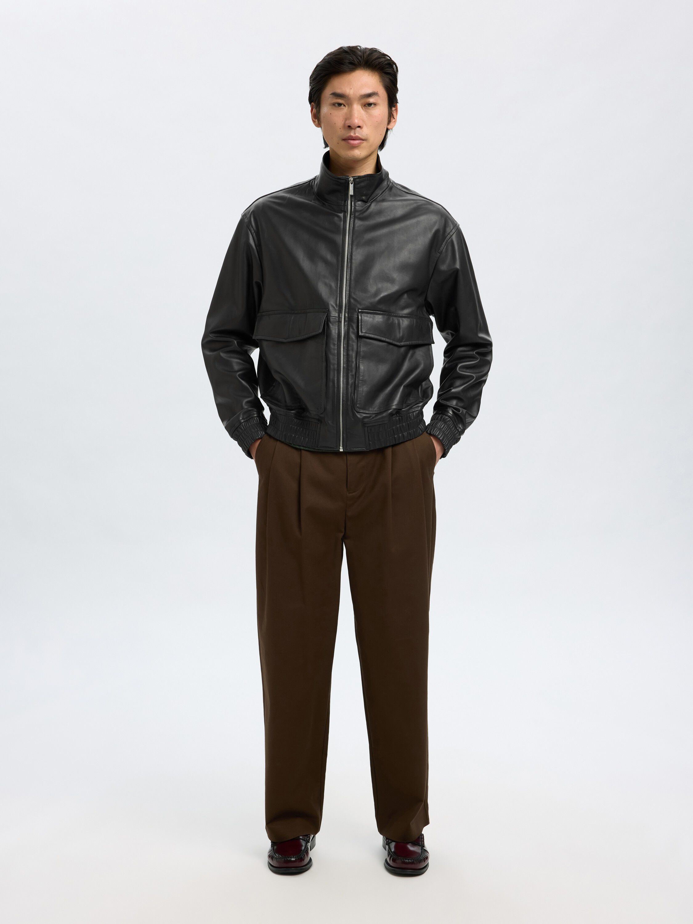 SLHJOSEF LEATHER BOMBER #3