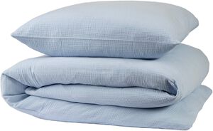 Stonewashed muslin sengesæt Kentucky Blue