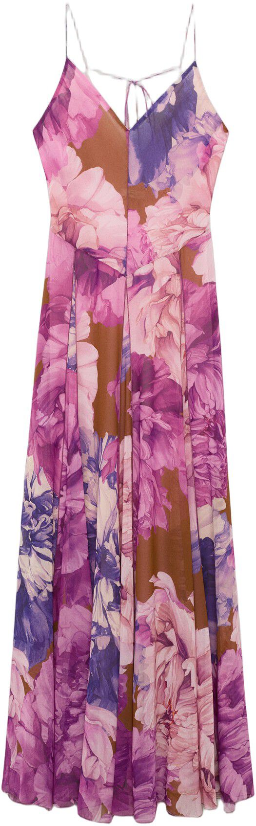 Floral-print flared dress