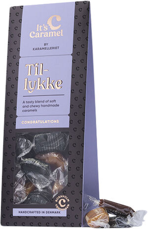 TILLYKKE gaveæske, 180g karamelblanding