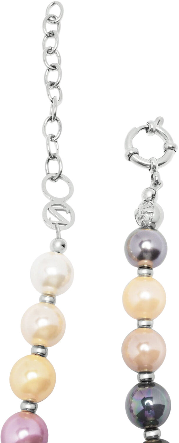Pastel Pearl Necklace with Stainless Steel