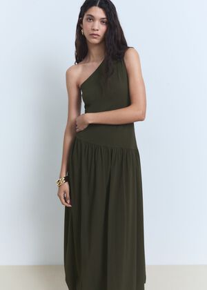 Asymmetrical puffed dress