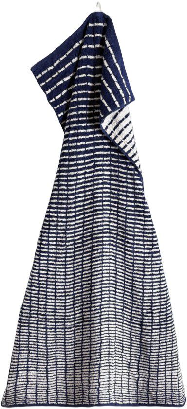 Nuance H&aring;ndkl&aelig;de 50x100 cm m&oslash;rk bl&aring;/hvid