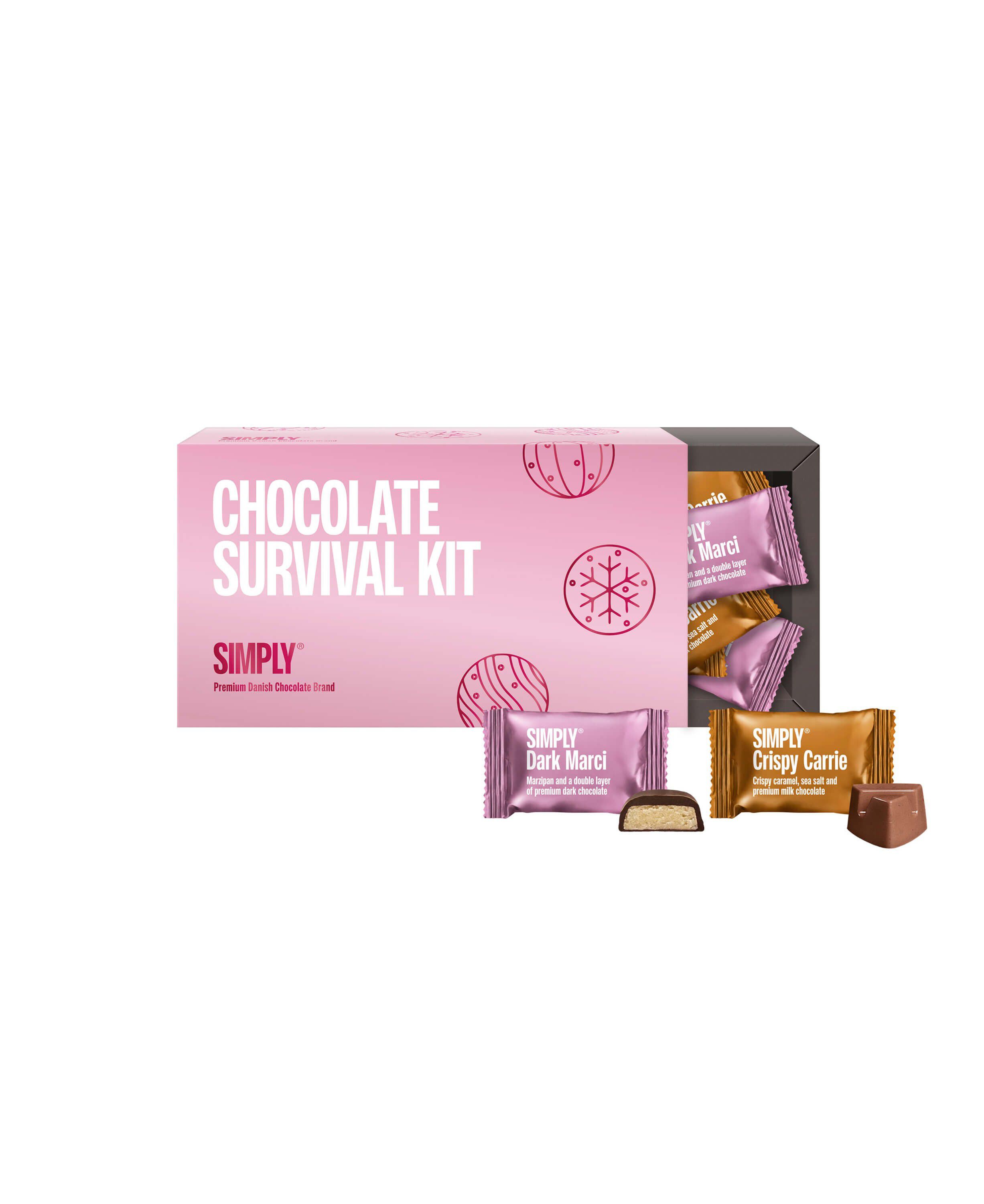 Simply&reg; CHOCOLATE SURVIVAL KIT chokolade&aelig;ske (180g)