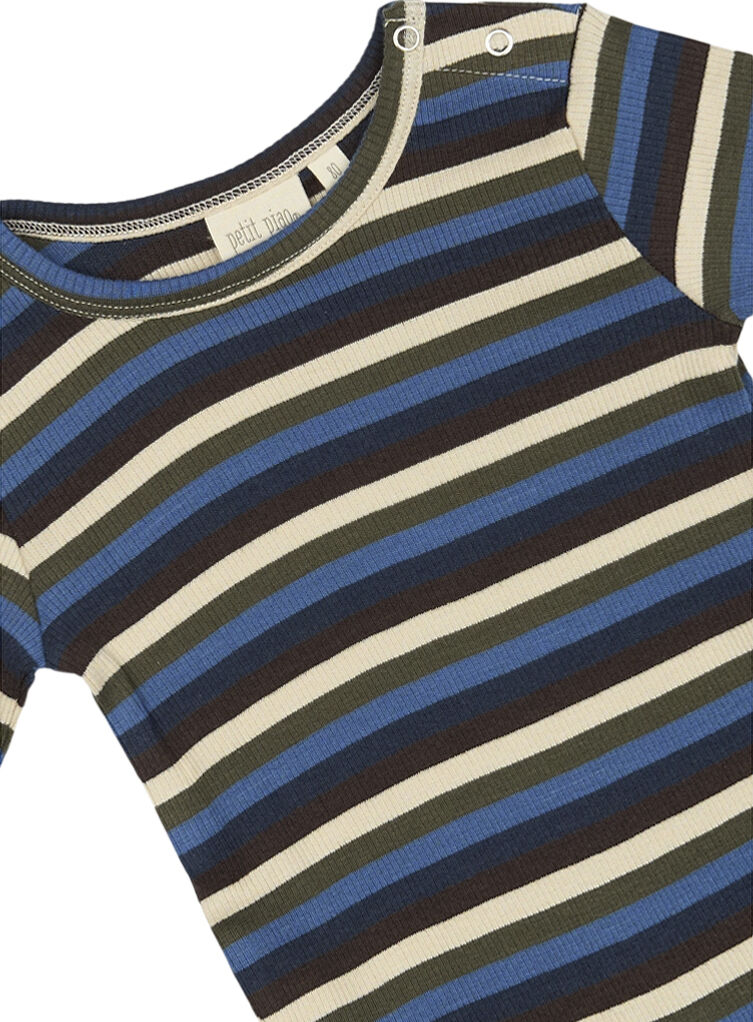 T-shirt L/S Modal Multi Striped